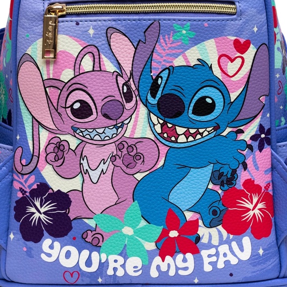 Disney x WondaPop Angel & Stitch 11” Vegan Leather Mini Backpack main image 5